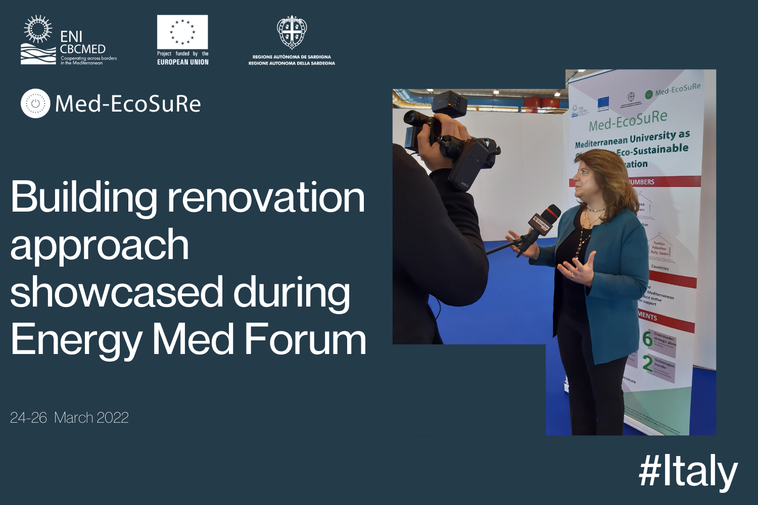 Read more about the article Med-EcoSuRe presents UNIVERSustainabilITY: a digital-green transition of places of knowledge during EnergyMed forum in Italy